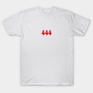 444 angel number red T-Shirt